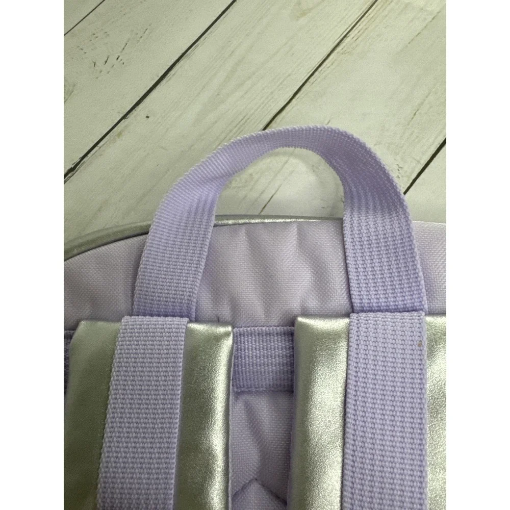 Wonder Nation Silver Metallic Sequin 17‎ Inch Backpack Laptop Sleeve Reflective